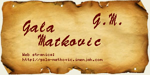 Gala Matković vizit kartica